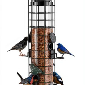 Niser Squirrel Proof Metal Bird Feeder Green Hanging Mount 3lb-0
