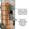Niser Squirrel Proof Metal Bird Feeder Green Hanging Mount 3lb-3