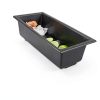 Bar Drain Tray Spill Stop Black Plastic 14x5x3 with Extension Tube-2