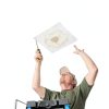 Drywall Ceiling Leak Diverter Tarp by New Pig 16x16x3 Heavy-Duty Vinyl-2
