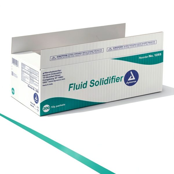Dynarex Fluid Solidifier Powder - 10g Packets Zero Chlorine 300cc Gel-6