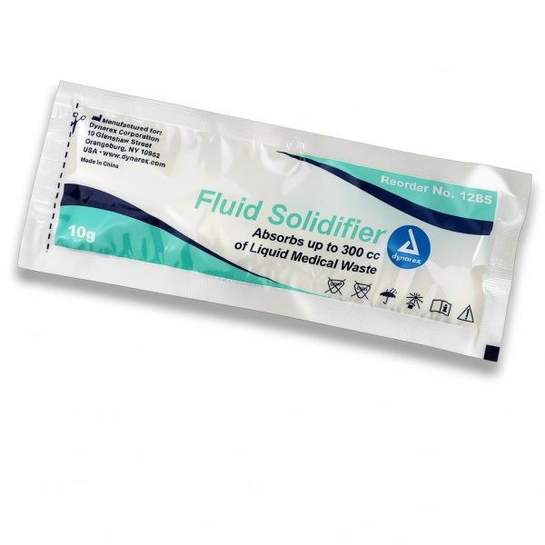 Dynarex Fluid Solidifier Powder - 10g Packets Zero Chlorine 300cc Gel-5