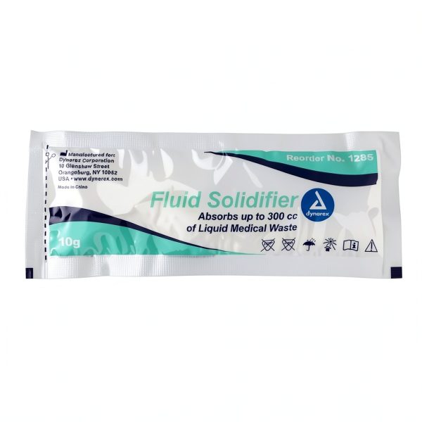 Dynarex Fluid Solidifier Powder - 10g Packets Zero Chlorine 300cc Gel-1