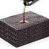 Oil Absorbent Pads Okllen 100 Pack Dimpled Mat Grey 13x10 Home Garage-0
