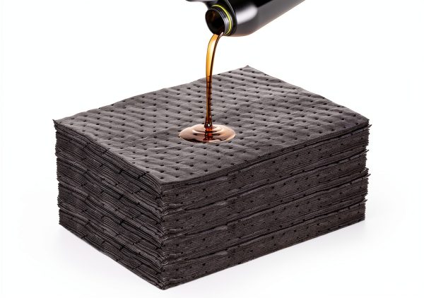 Oil Absorbent Pads Okllen 100 Pack Dimpled Mat Grey 13x10 Home Garage-0