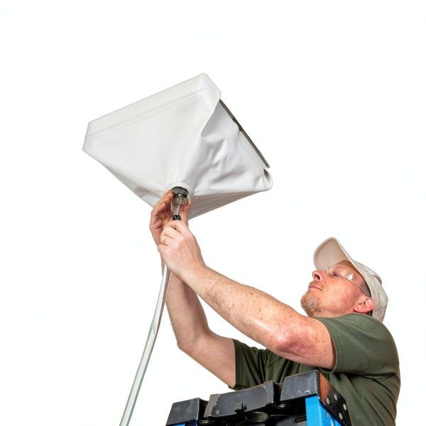 Drywall Ceiling Leak Diverter Tarp by New Pig 16x16x3 Heavy-Duty Vinyl-4