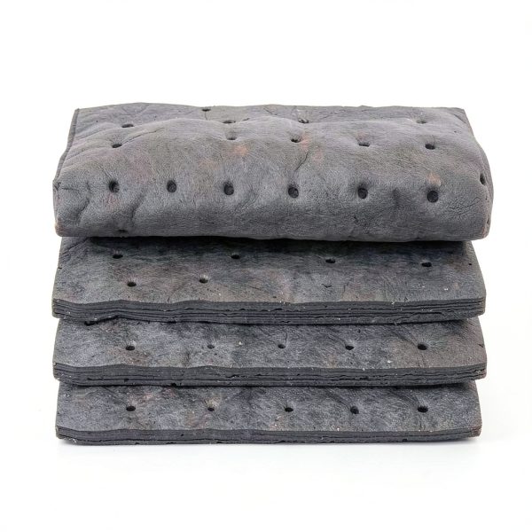 Oil Absorbent Pads Okllen 100 Pack Dimpled Mat Grey 13x10 Home Garage-3