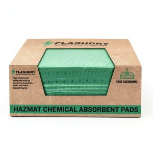 FlashDry Chemical Spill Absorbent Pads Earthsafe 100 Pack Absorbency-0