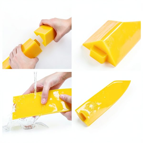 Spill Barrier Dike Pushglossy 2‑Piece Yellow 5ft Lab Blocker Set-3
