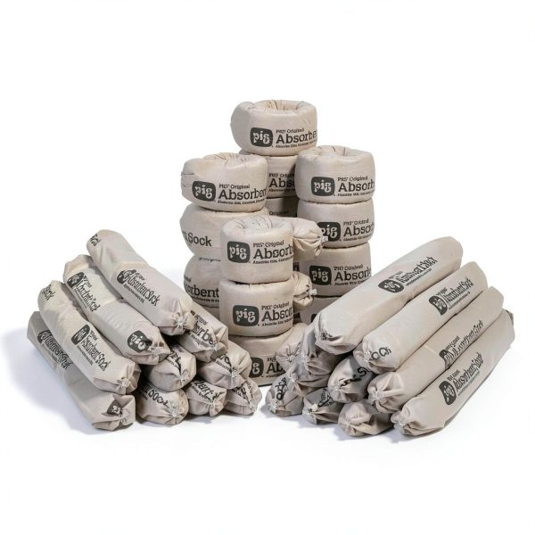 New Pig PIG218 Polypropylene Skin Absorbent Sock 28 oz Gray Box of 36-0